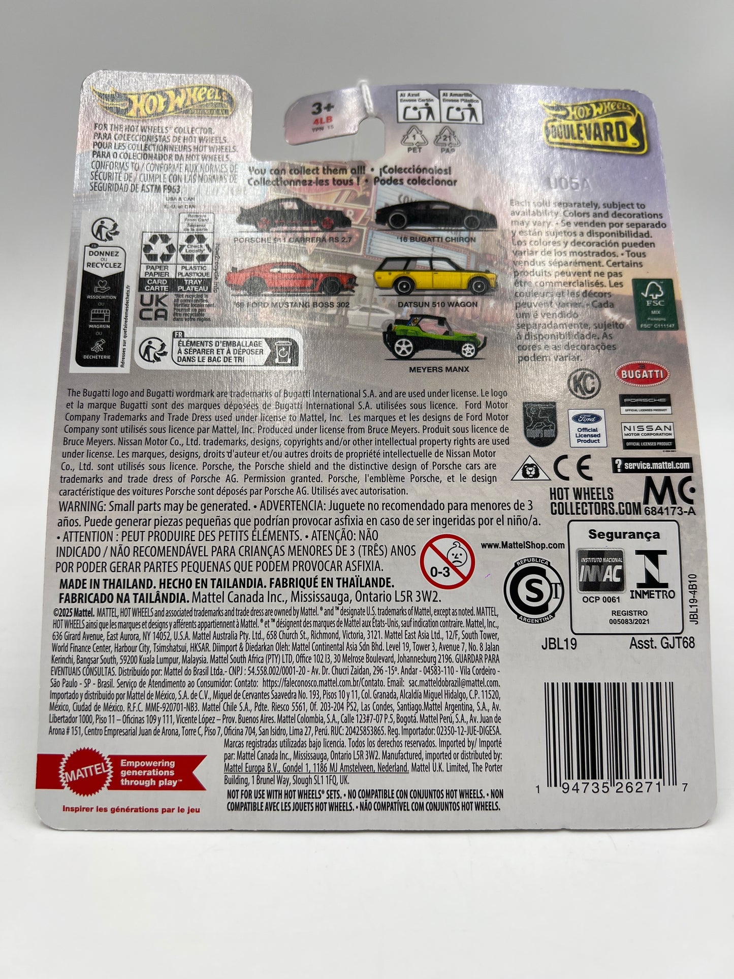 2025 Hot Wheels Premium Boulevard #121 Porsche 911 Carrera RS 2.7 Black/Red 263A