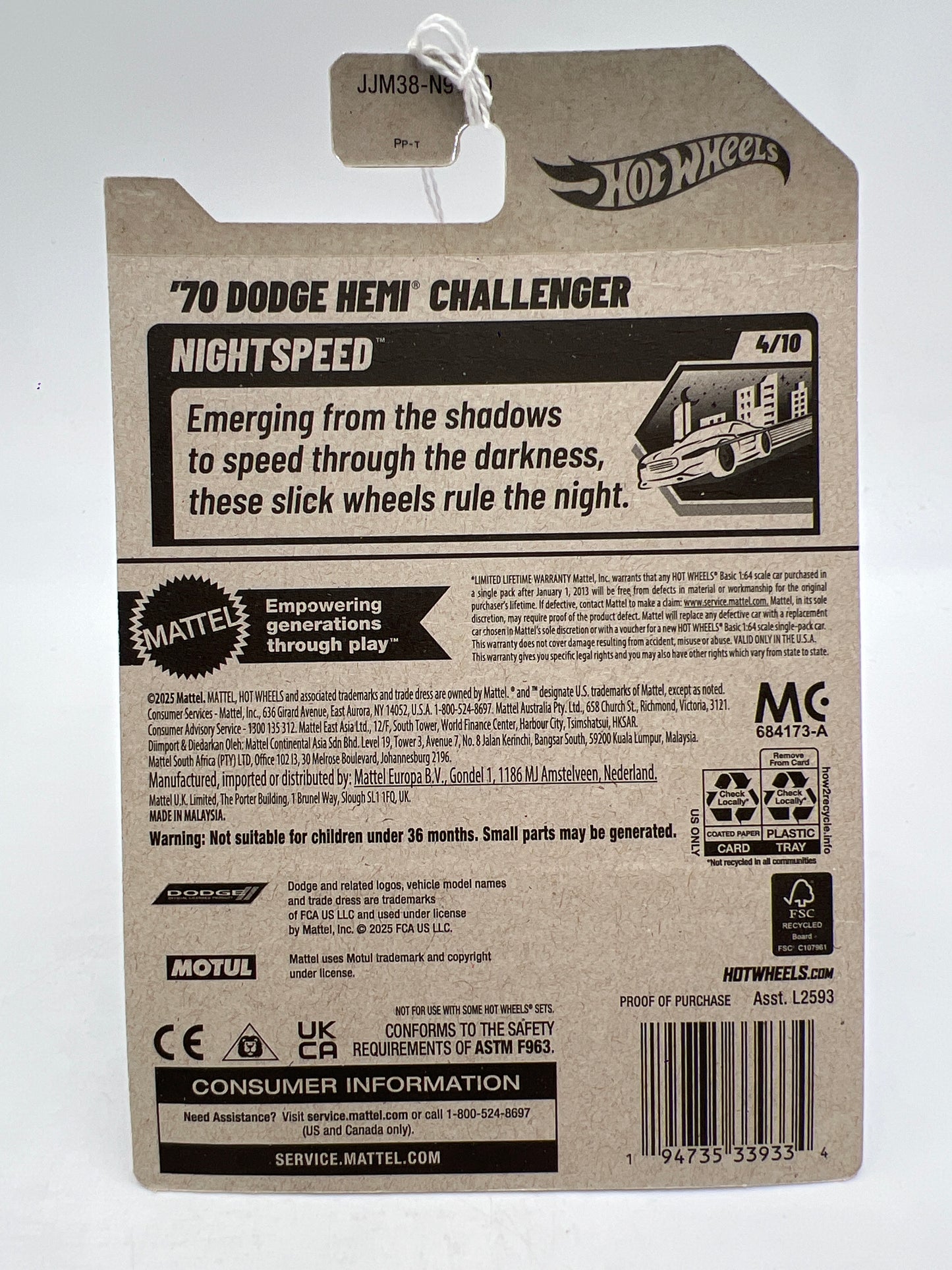 2026 Hot Wheels D Case Walmart Zamac 3 #36 70 Dodge Hemi Challenger 145B