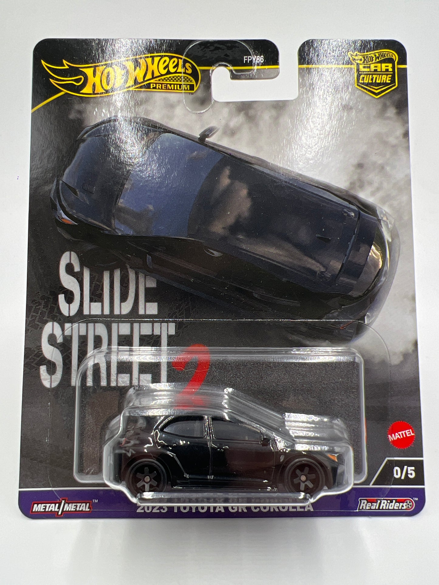 Hot Wheels Premium Car Culture Slide Street 2 CHASE #0 2023 Toyota GR Corolla Black W/Protector