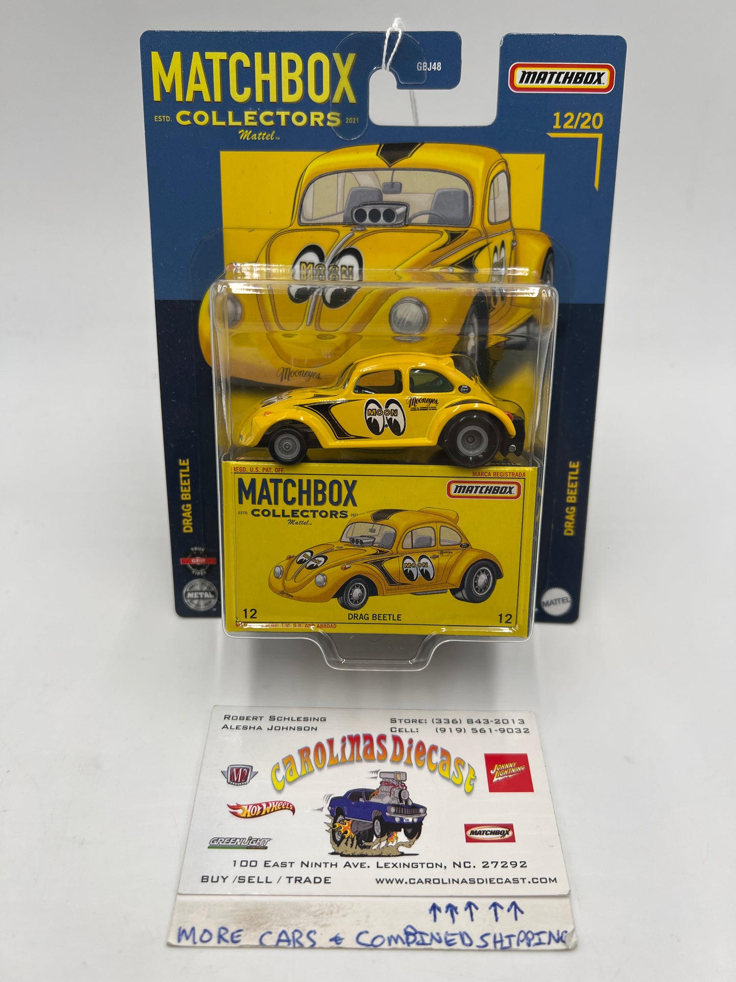 Matchbox Collectors #12 Drag Beetle Yellow Mooneyes 169M
