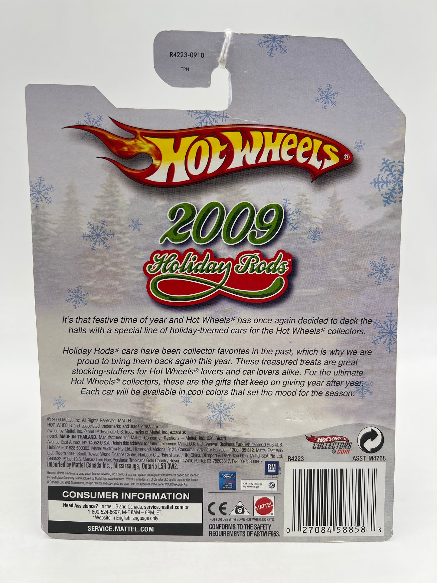2009 Hot Wheels Holiday Rods #6 Combat Medic Blue W/Real Riders 245Q