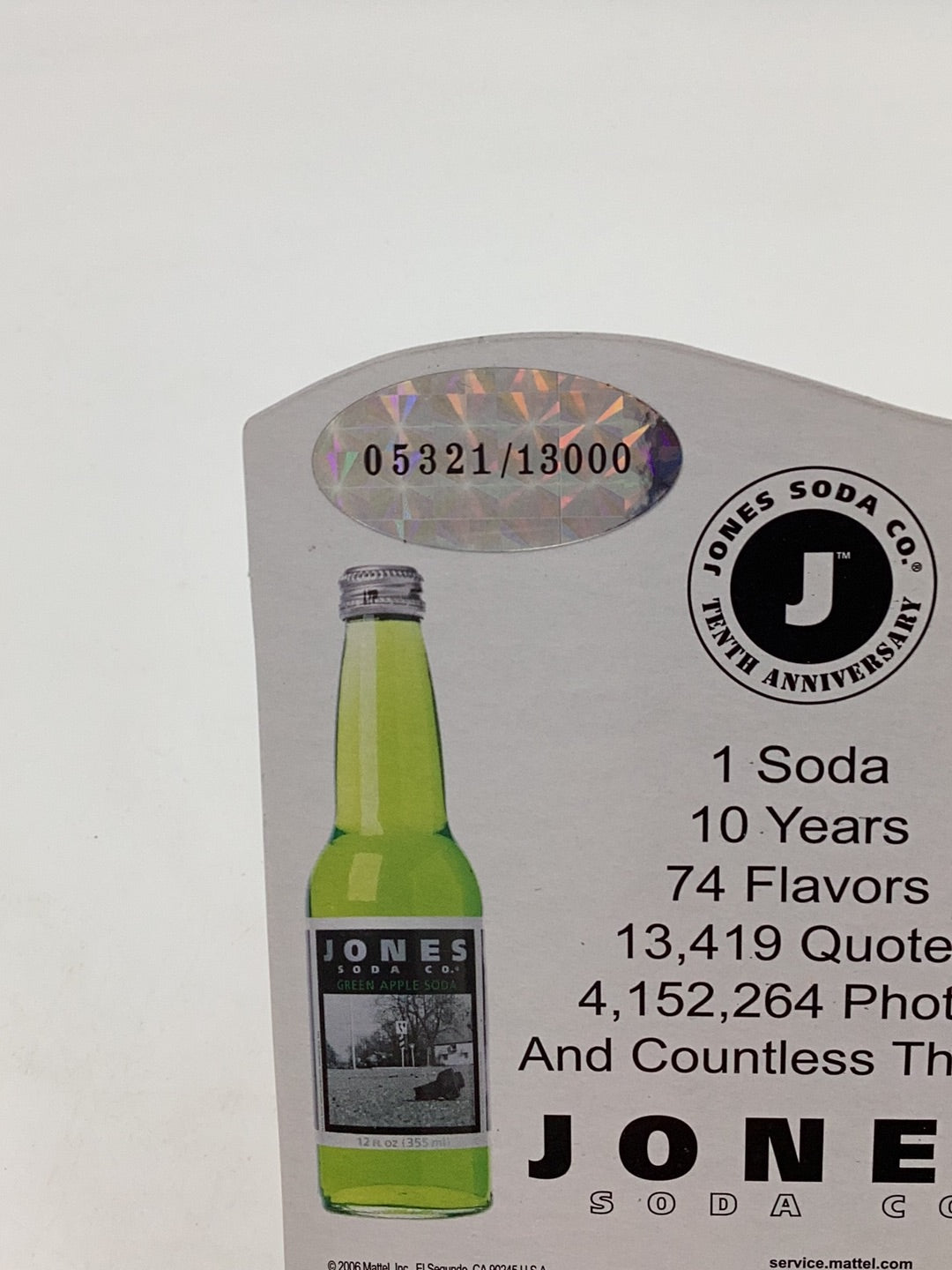 Hot wheels collectors Jones Soda Van 5321/13000 with protector