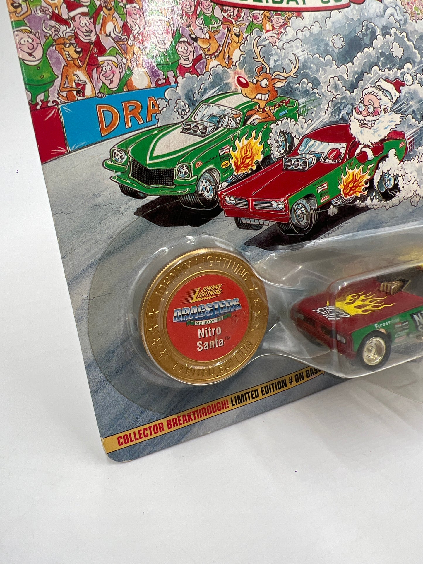 Johnny Lightning Dragsters Holiday 96 #11980 Nitro Santa Red 186C