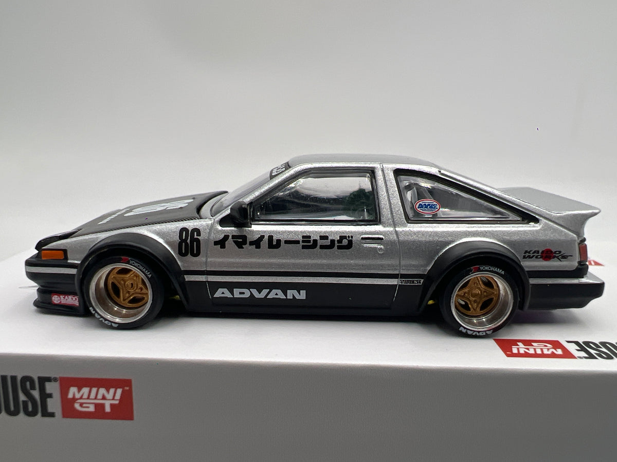 Mini GT Kaido House #218 Toyota Sprinter Trueno Kaido Street V2 Silver
