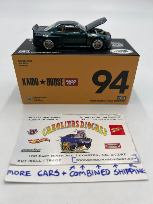 Mini GT Kaido House #074 Nissan Skyline GT-R R34 Kaido Works