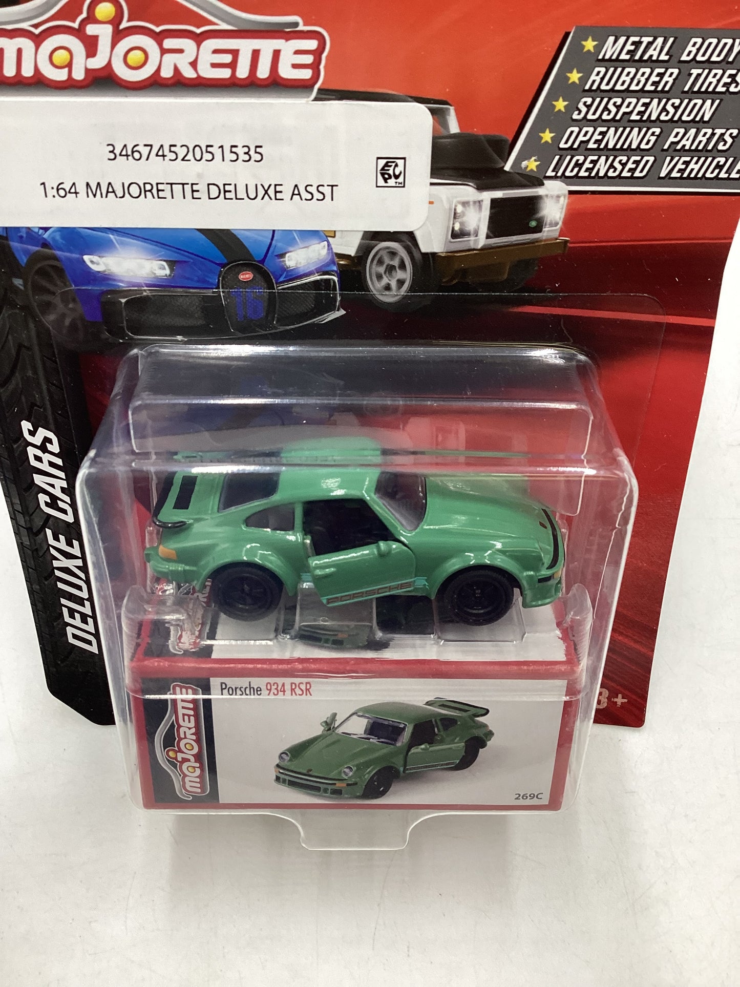 Majorette Deluxe Cars Porsche 934 RSR Green 110H