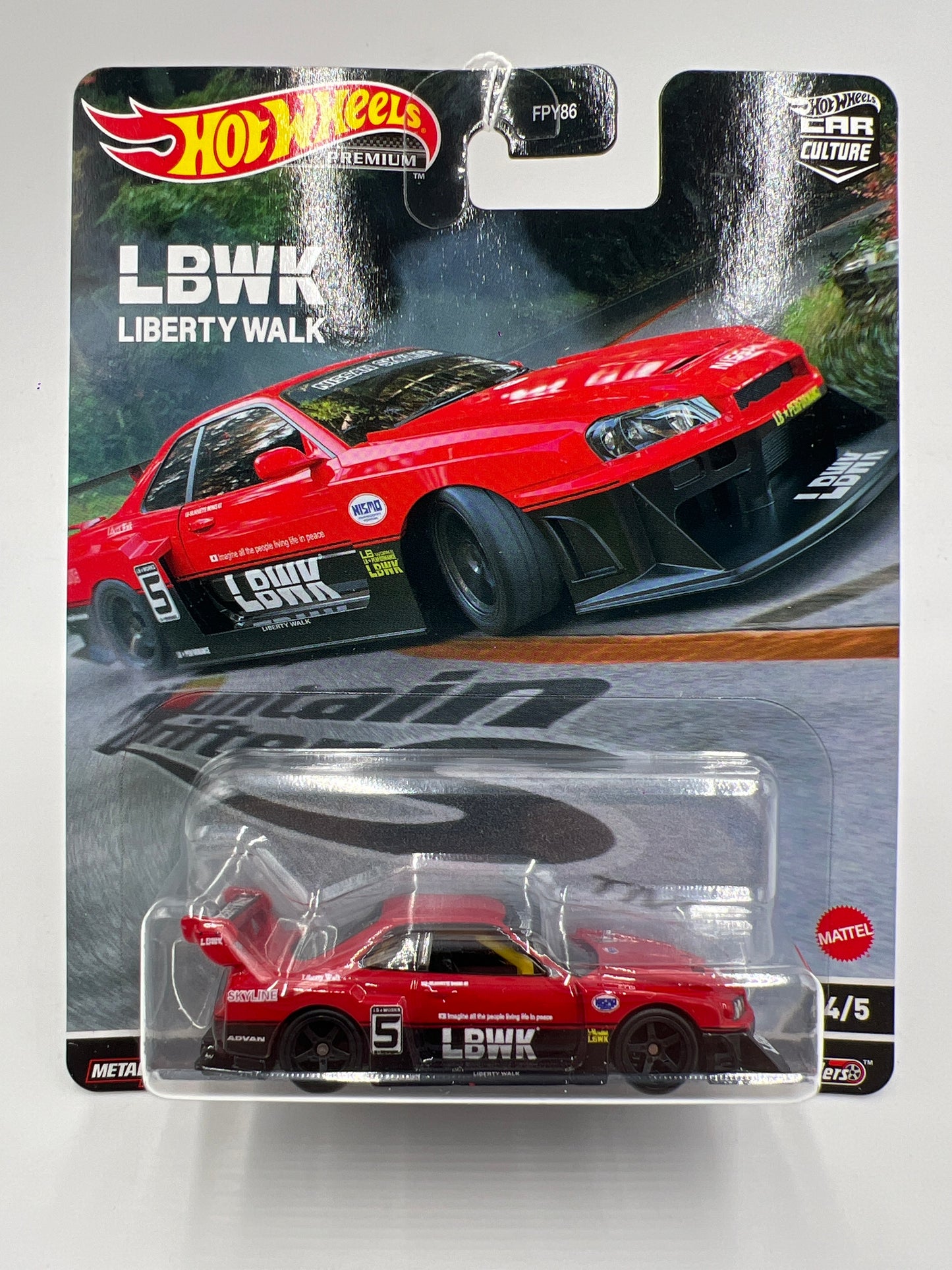 Hot Wheels Premium Mountain Drifters #4 LB-ER34 Super Silhouette Nissan Skyline Red