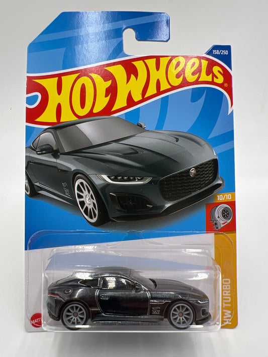 2022 Hot Wheels Super Treasure Hunt #158 2020 Jaguar F-Type Gray W/Protector International Card