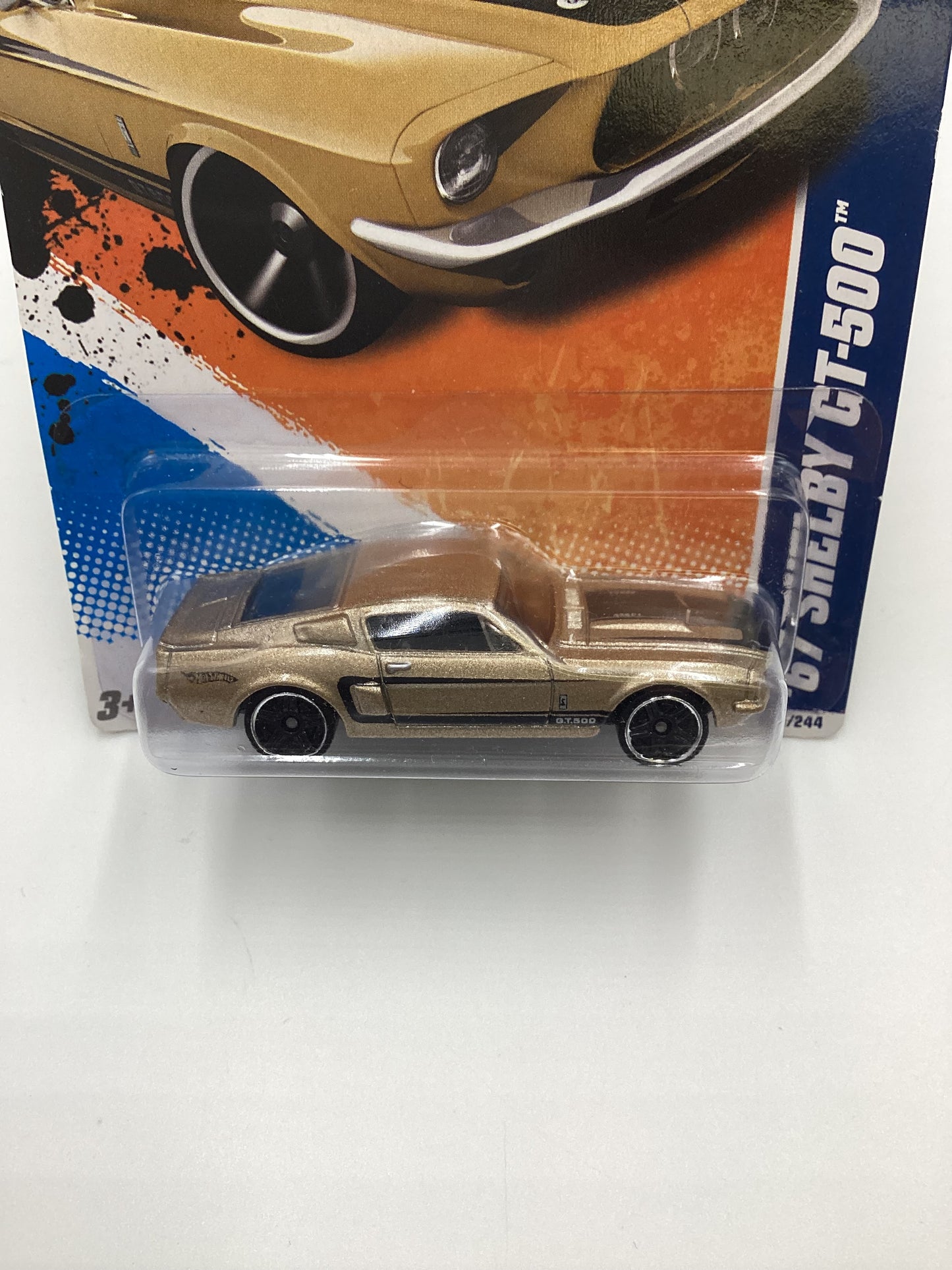 2011 Hot Wheels #101 69 Shelby GT-500 Gold 28C