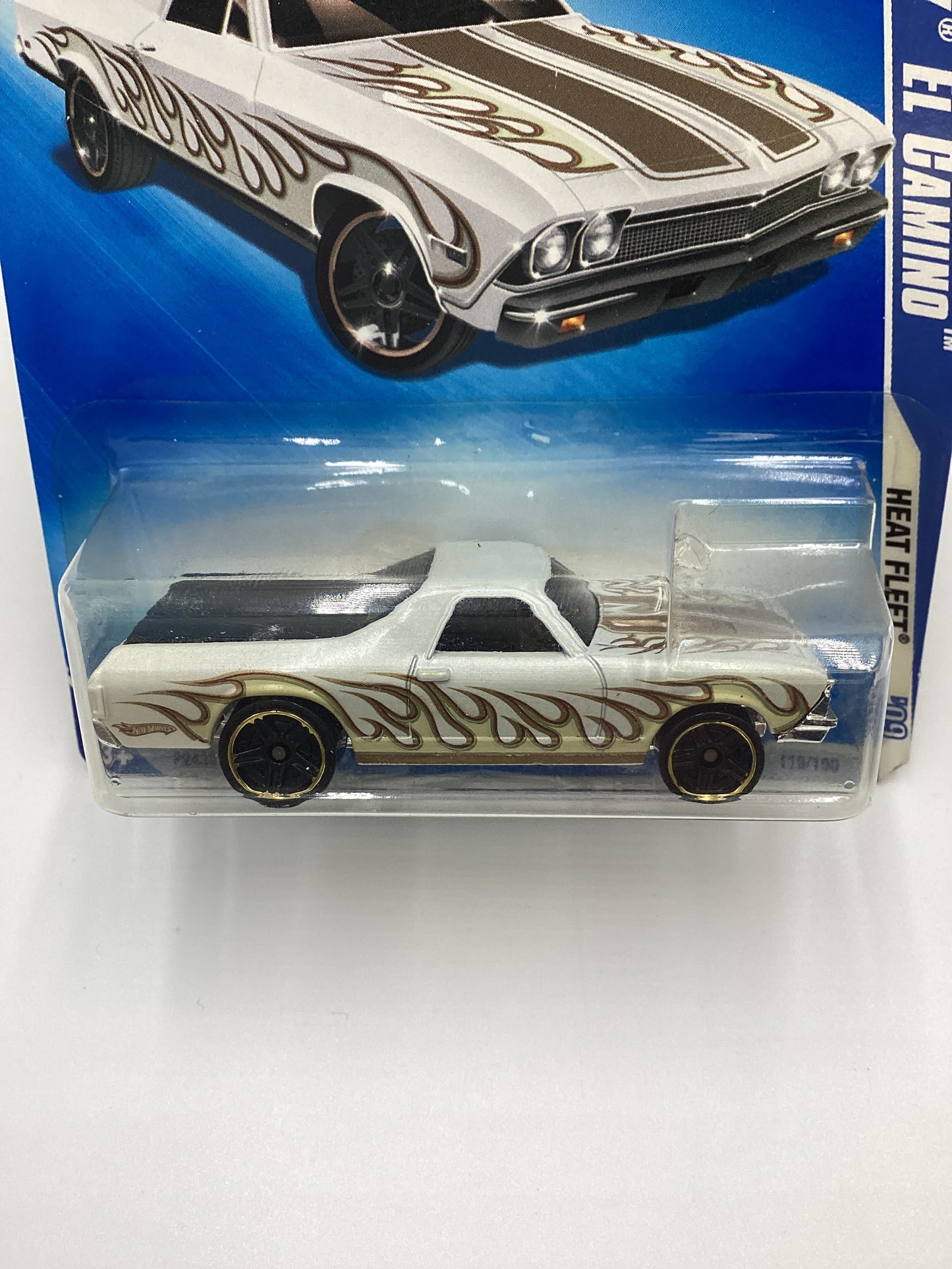 2009 Hot Wheels #118 68 Chevy El Camino White Walmart Exclusive 239A