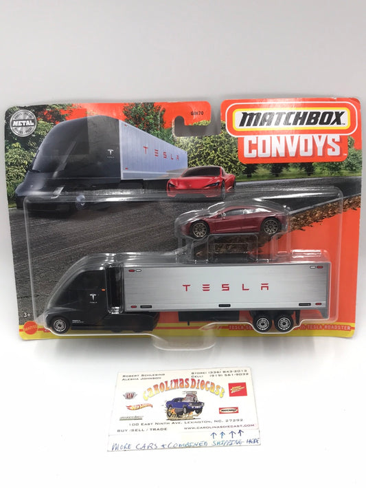 Matchbox Convoys Tesla Semi & Box Trailer Tesla Roadster