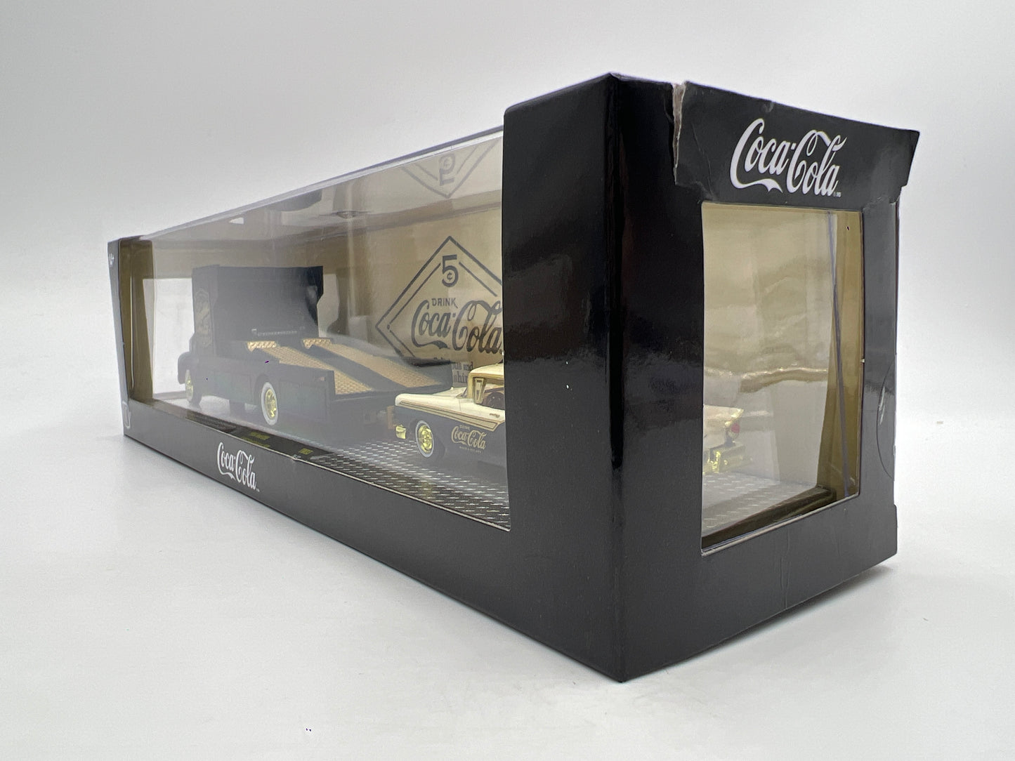 M2 Machines Auto Haulers CHASE Coca Cola 1956 Ford COE & 1957 Ford Fairlane 500 TW33