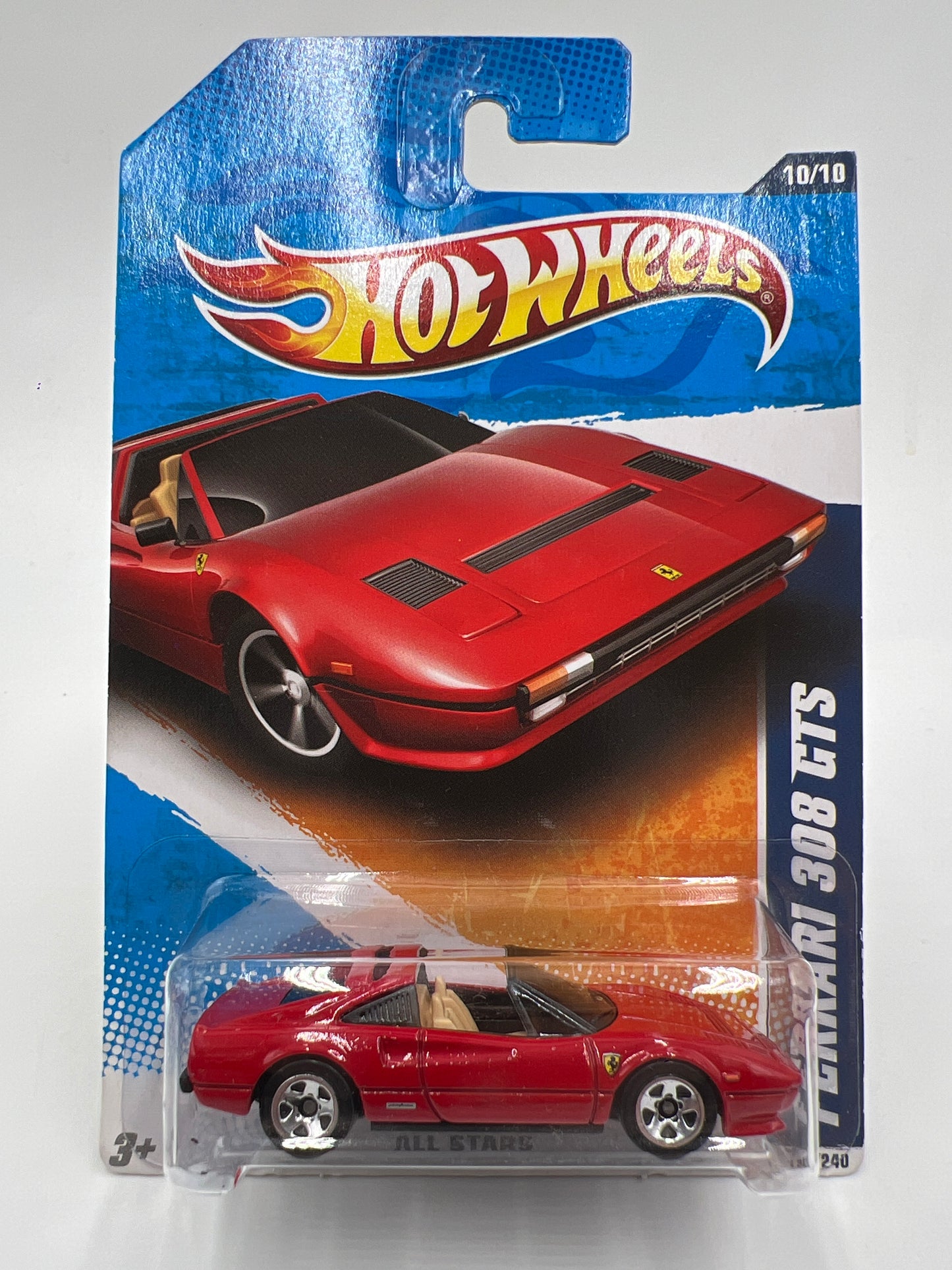 2011 Hot Wheels All Stars #128 Ferrari 308 GTS Red W/Protector