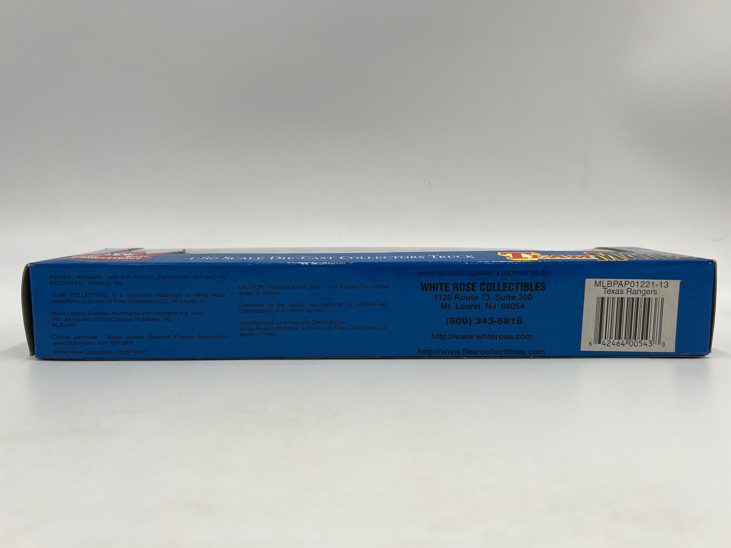 2001 White Rose Collectibles 1/80 Scale Team Mates Limited Edition Texas Rangers Semi