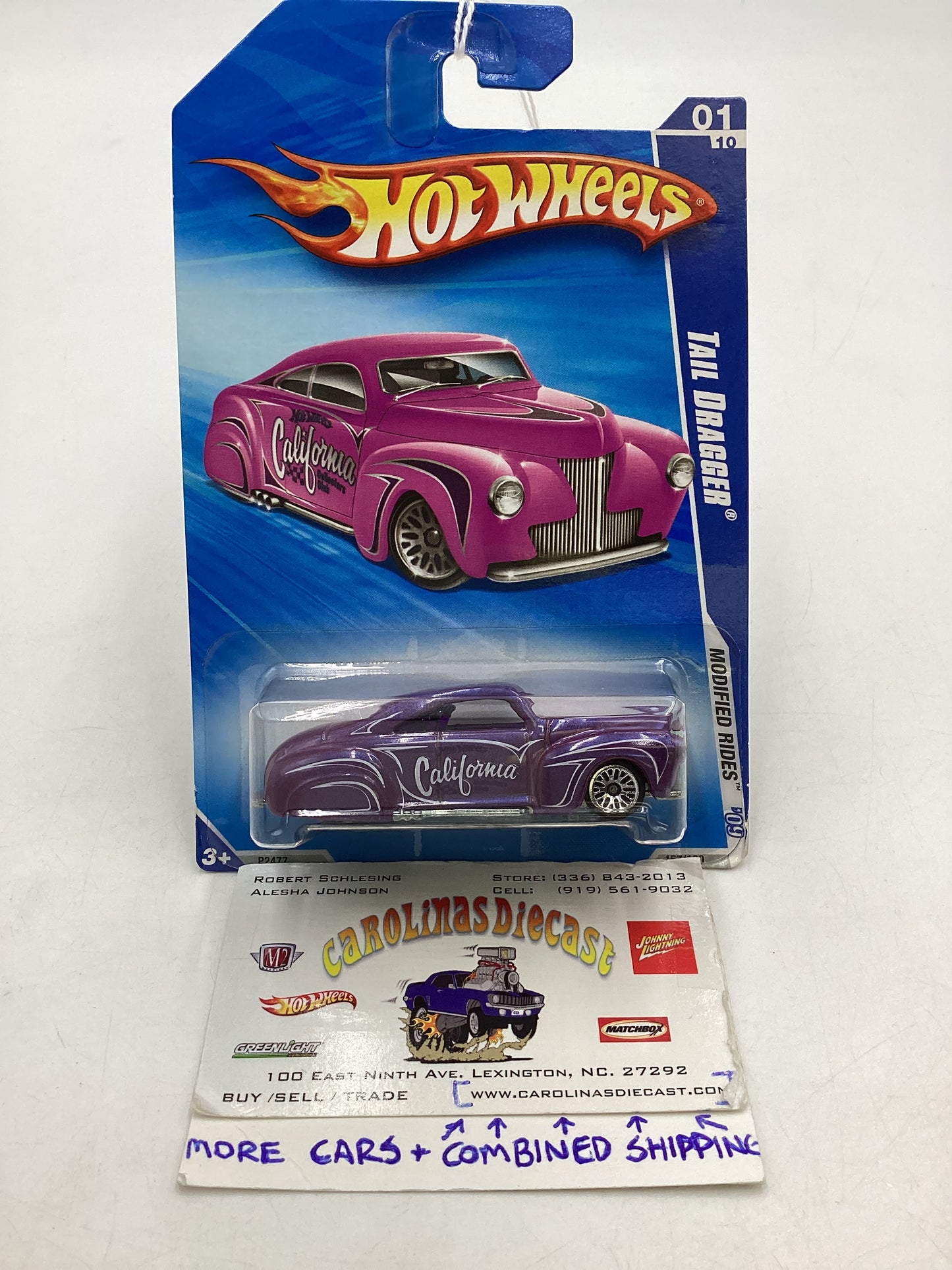 2009 Hot Wheels #157 Tail Dragger Purple 56E