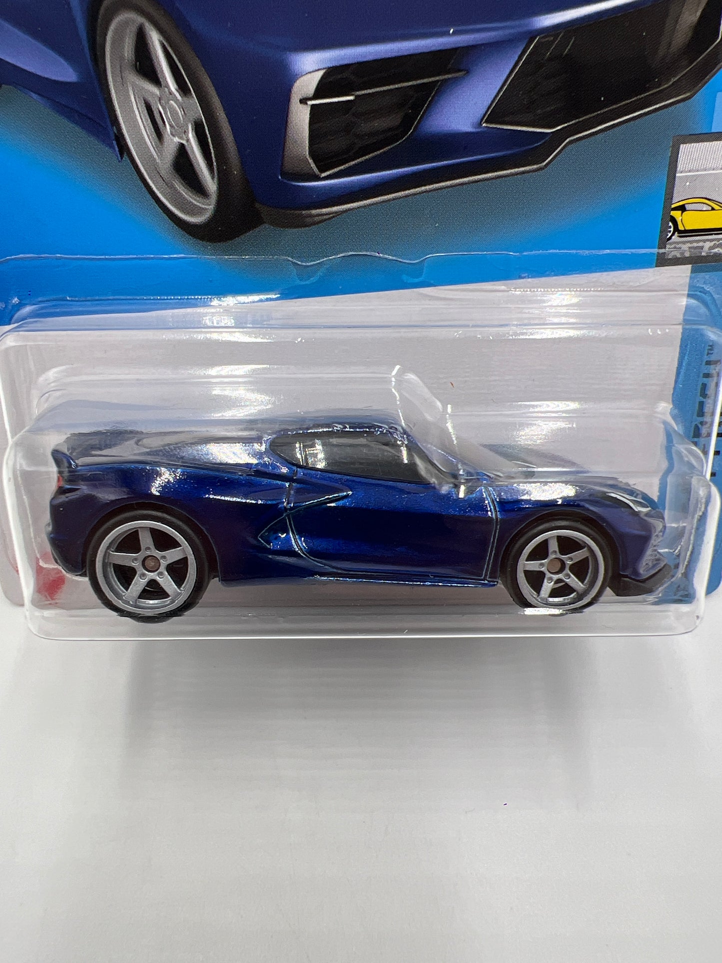2022 Hot Wheels Super Treasure Hunt #106 2020 Corvette Blue W/Protector