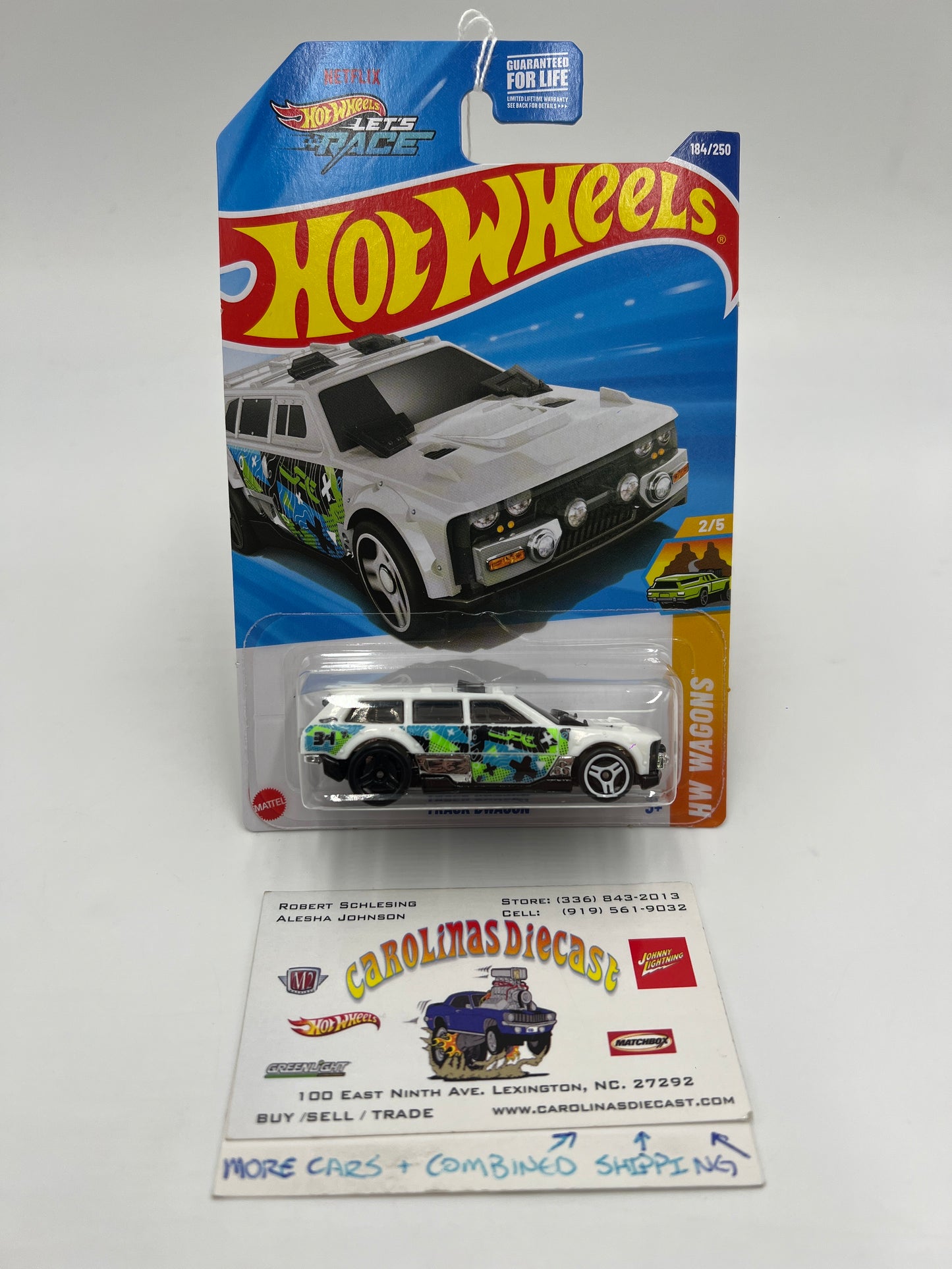 2025 Hot Wheels J Case HW Wagons #184 Track Dwagon White 67E