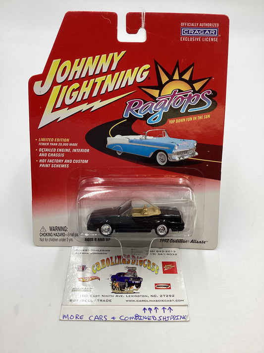 Johnny Lightning Ragtops 1992 Cadillac Allante Black Staple Holes 185D