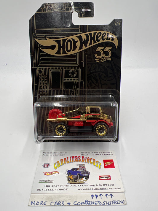 Hot Wheels 55th Anniversary Chase #3 Mercedes-Benz Unimog U 1300 L Gold SR