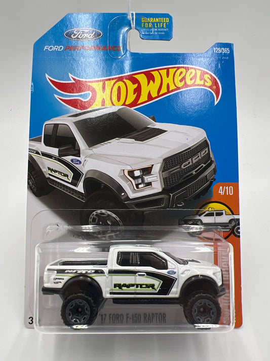 Hot Wheels Hot Trucks #129 17 Ford F-150 Raptor White 34B