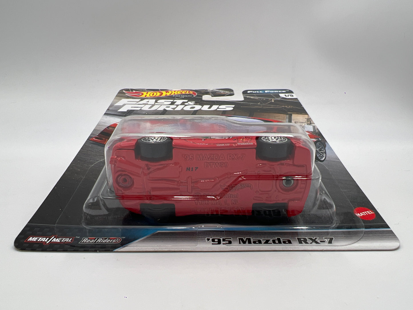 Hot Wheels Premium Fast and Furious Full Force #1 95 Mazda RX-7 Red W/Protector