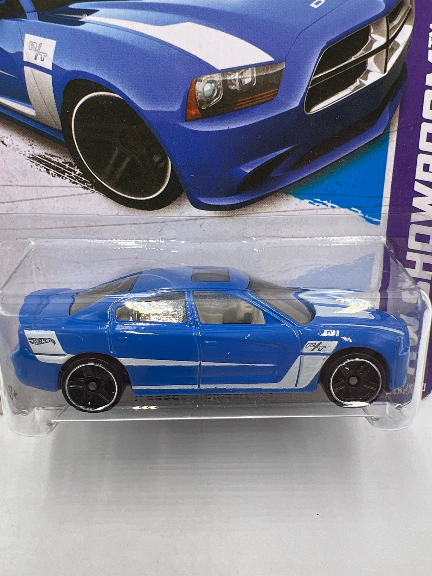 2013 Hot Wheels Showroom #228 11 Dodge Charger R/T Blue 55A