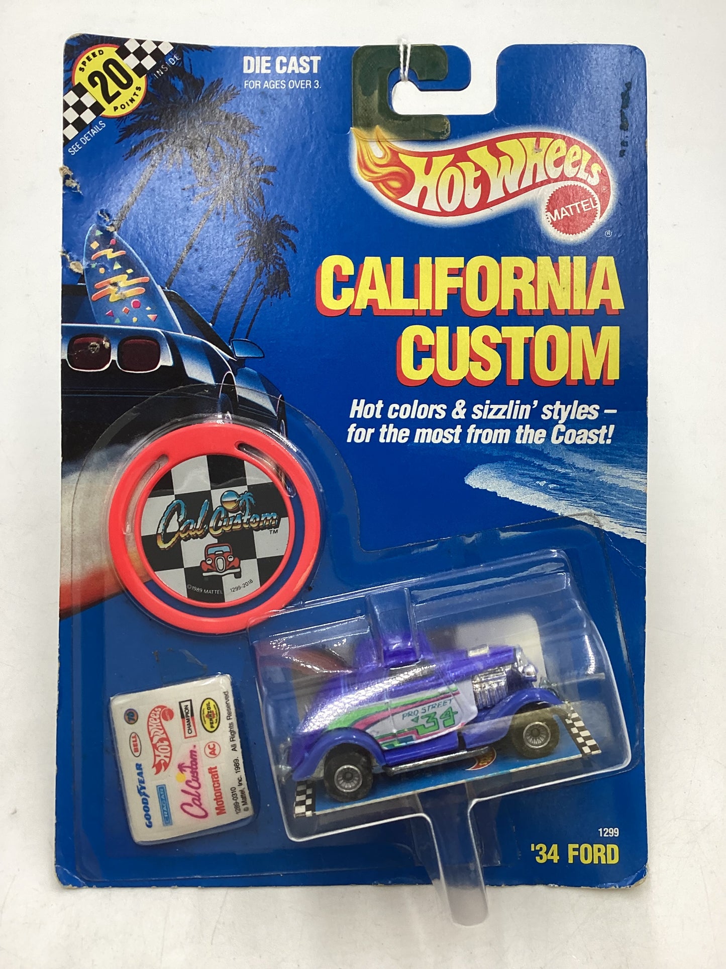 Hot Wheels California Custom 1299 34 Ford Blue (SR)