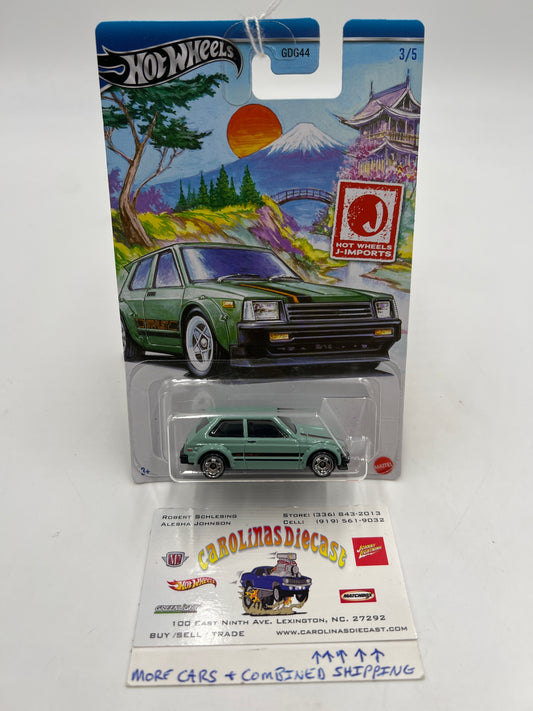 2024 Hot Wheels J-Imports 81 Toyota Starlet KP61 3/5 151E