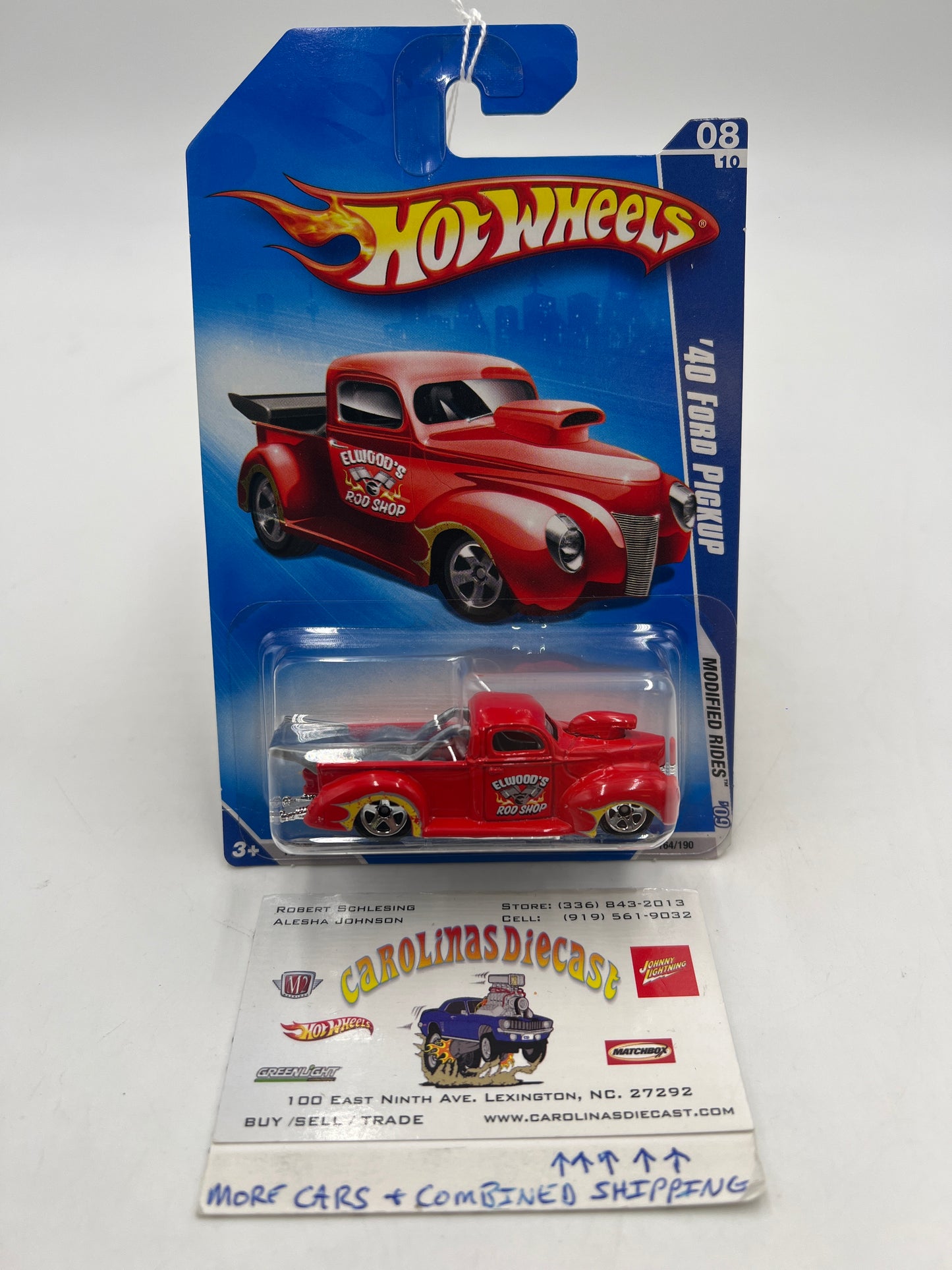 2009 Hot Wheels Modified Rides #164 40 Ford Pickup Red 33F