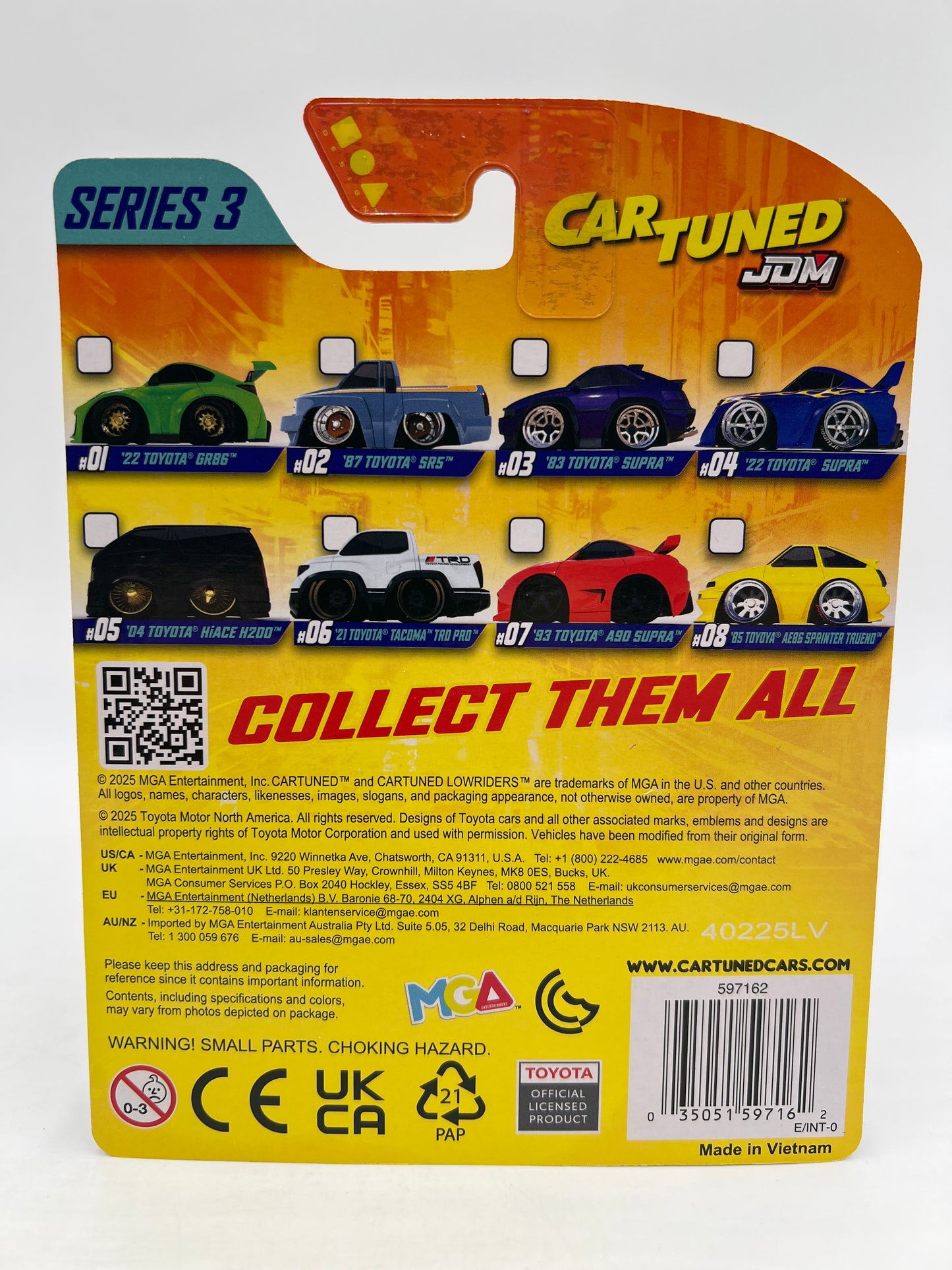 2025 MGA Car Tuned JDM Series 3 #7 93 Toyota A90 Supra Red