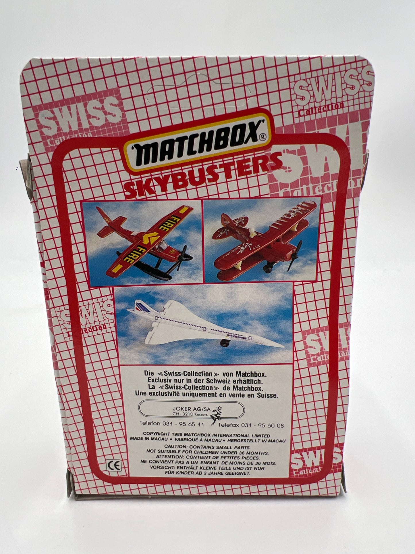 Matchbox Skybusters SB-13 DC 10 Swissair White Unpunched