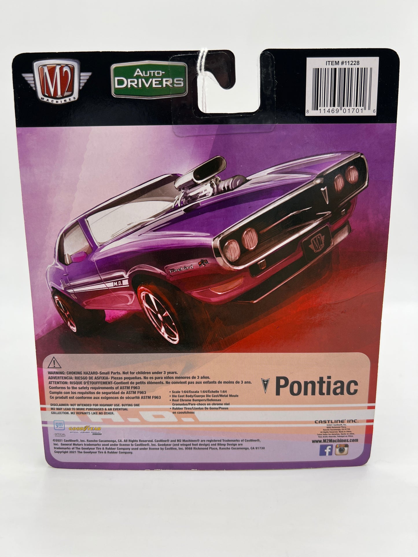 M2 Machines Auto-Drivers 1968 Pontiac Firebird 400 H.O. Purple R77 188P