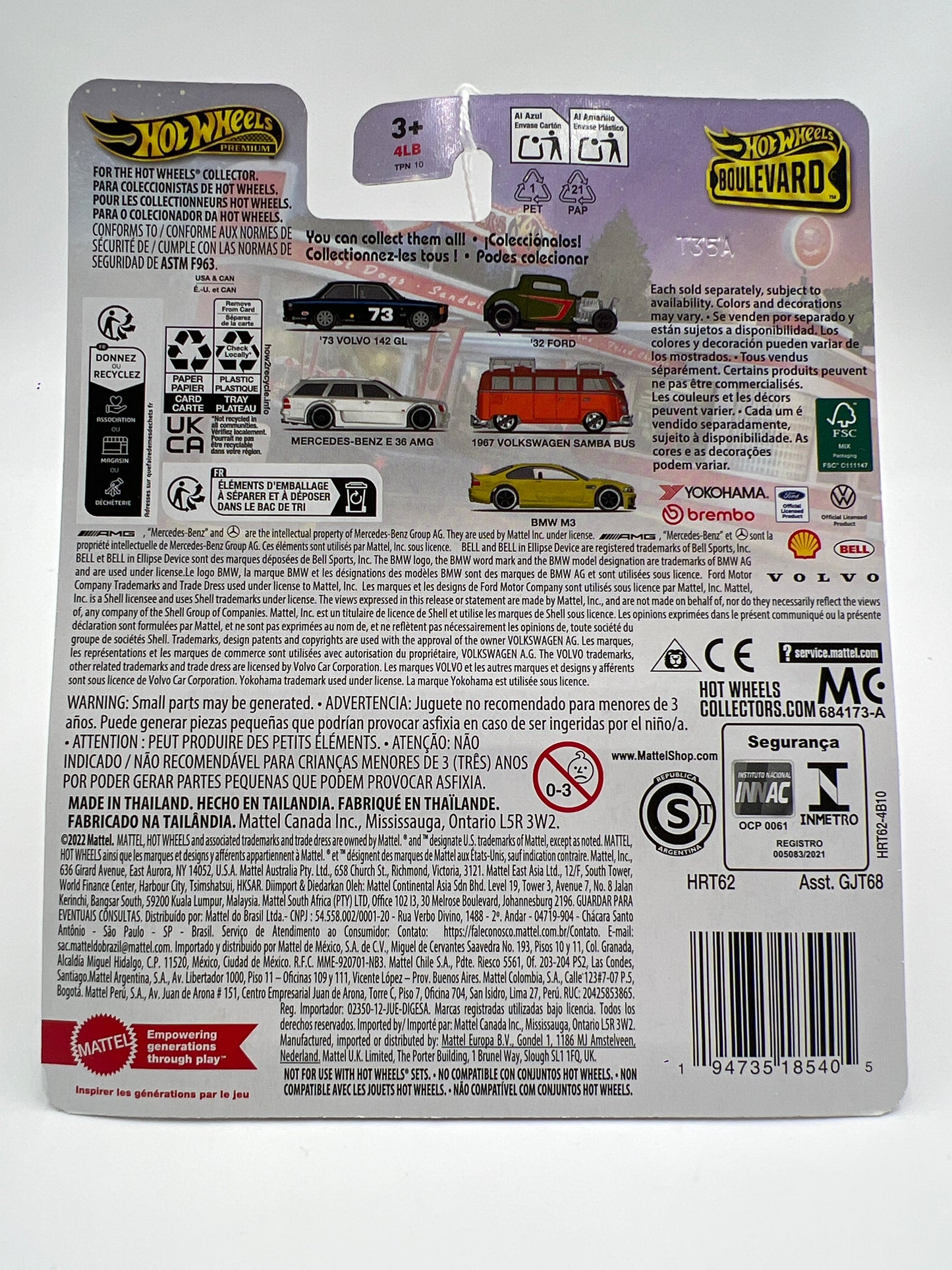 2024 Hot Wheels Premium Boulevard #114 1967 Volkswagen Samba Bus Orange 261E see description