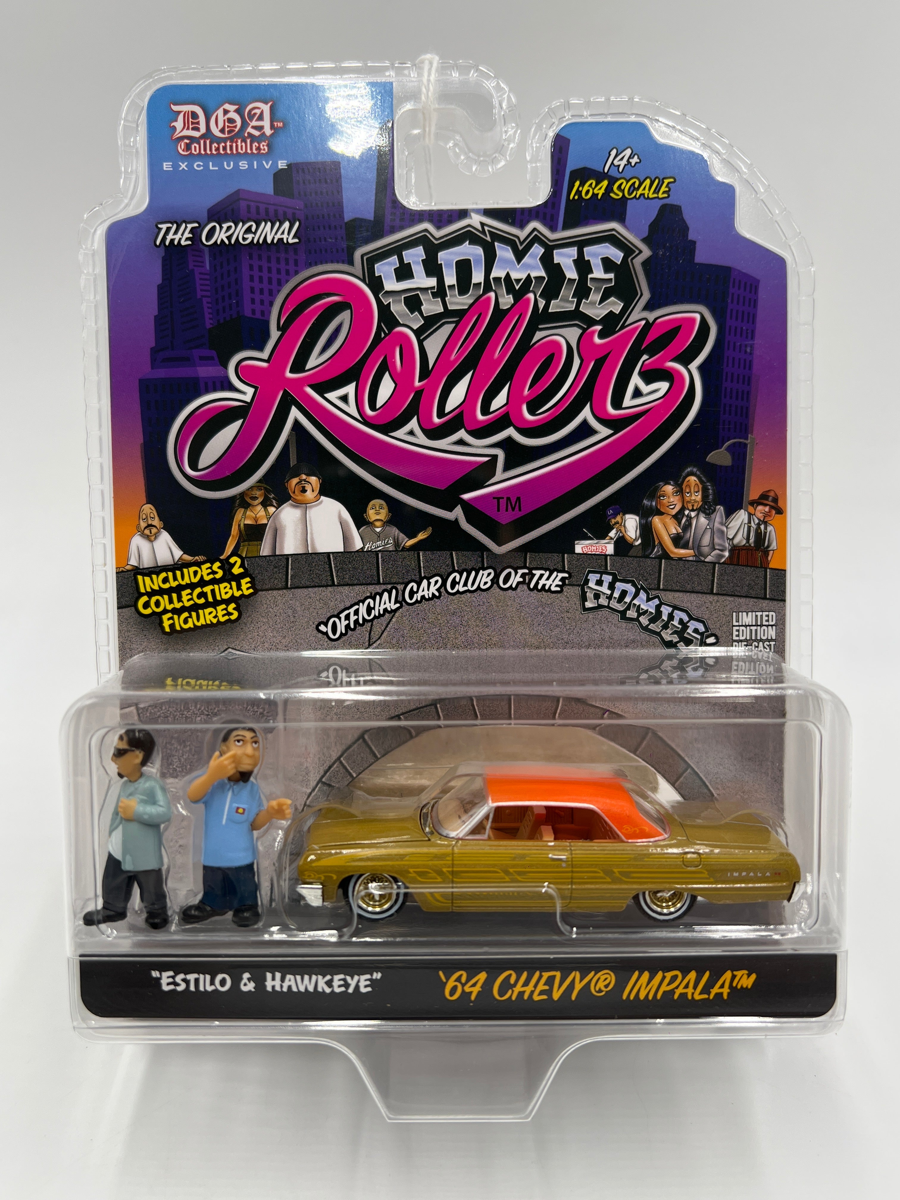 Greenlight x DGA Homie Rollerz CHASE 64 Chevy Impala Gold & Estilo