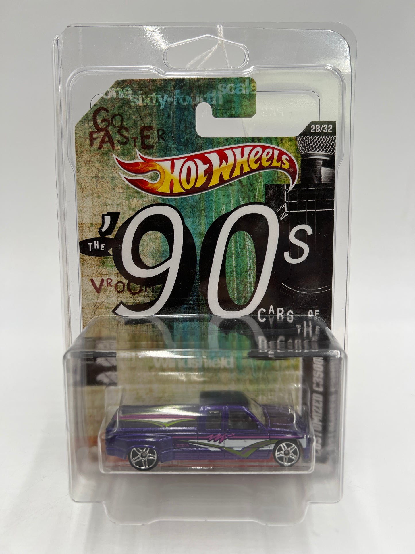 Hot Wheels Cars of the Decades The 90s #28 Customized C3500 Purple W/Protector