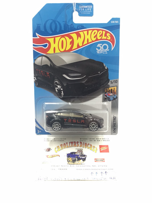 2018 Hot Wheels #328 Tesla Model X black DD2