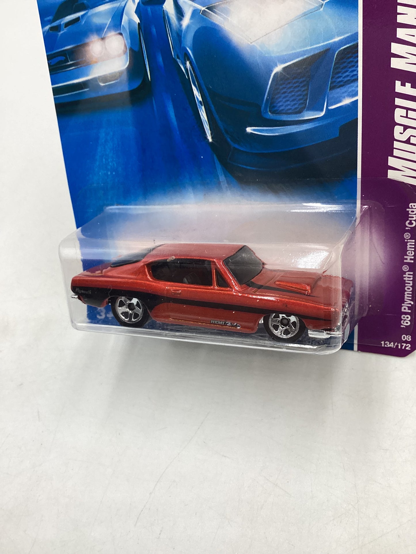 2009 Hot Wheels #134 68 Plymouth Hemi Cuda Red 50C