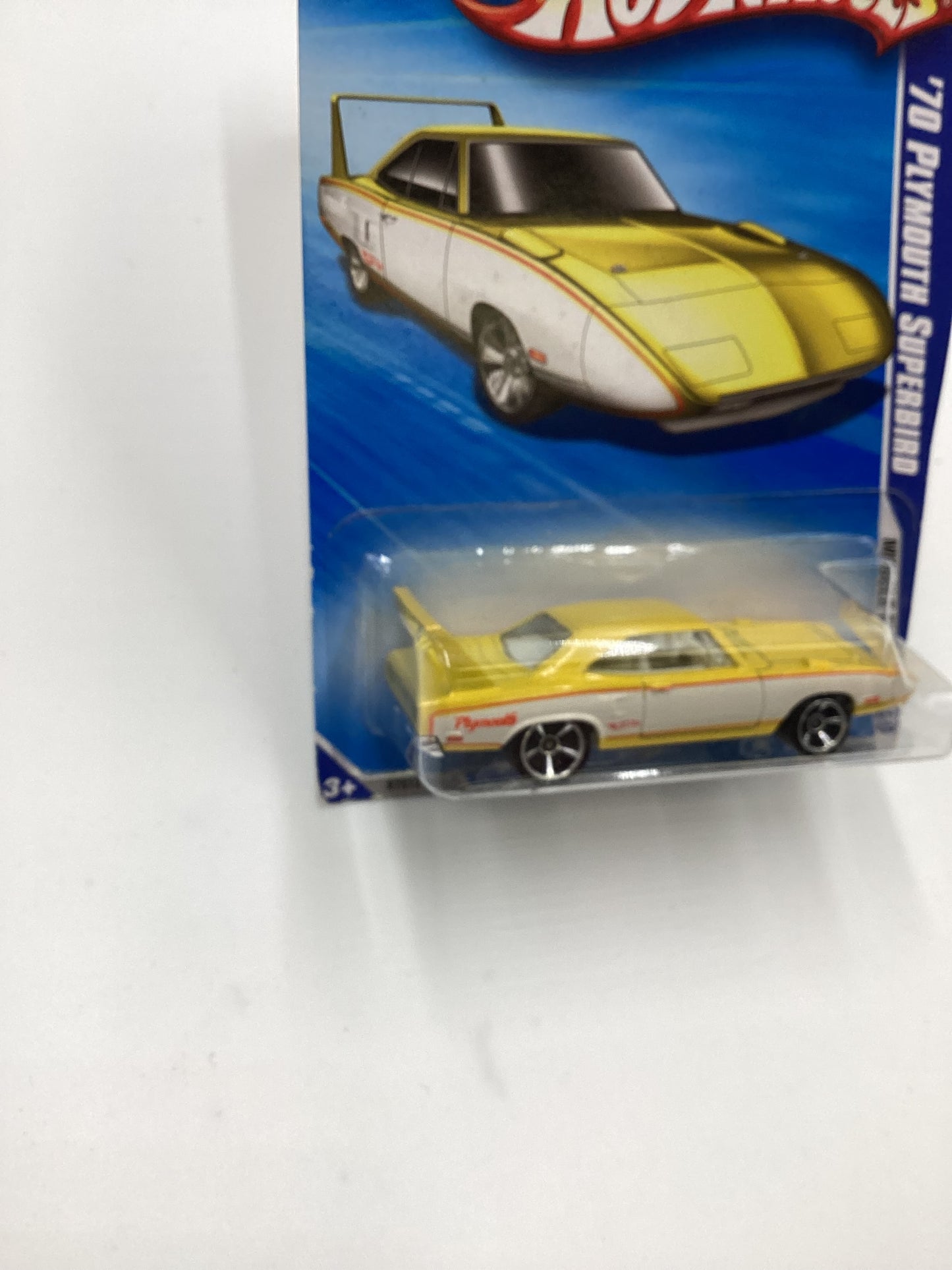 2010 Hot Wheels #087 70 Plymouth Superbird Yellow/White 38C