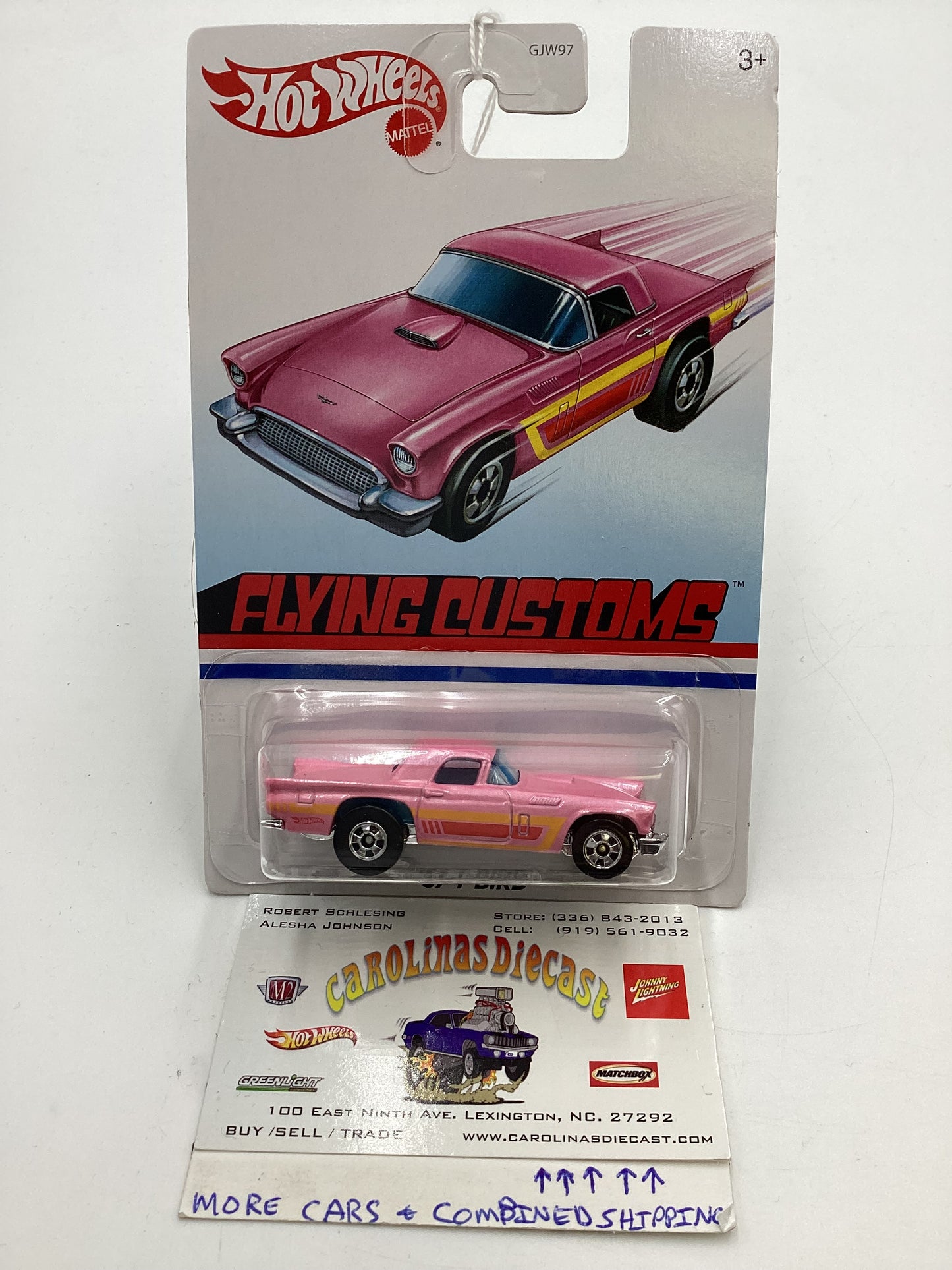 Hot Wheels Target Exclusive Flying Customs 57 T-Bird Pink