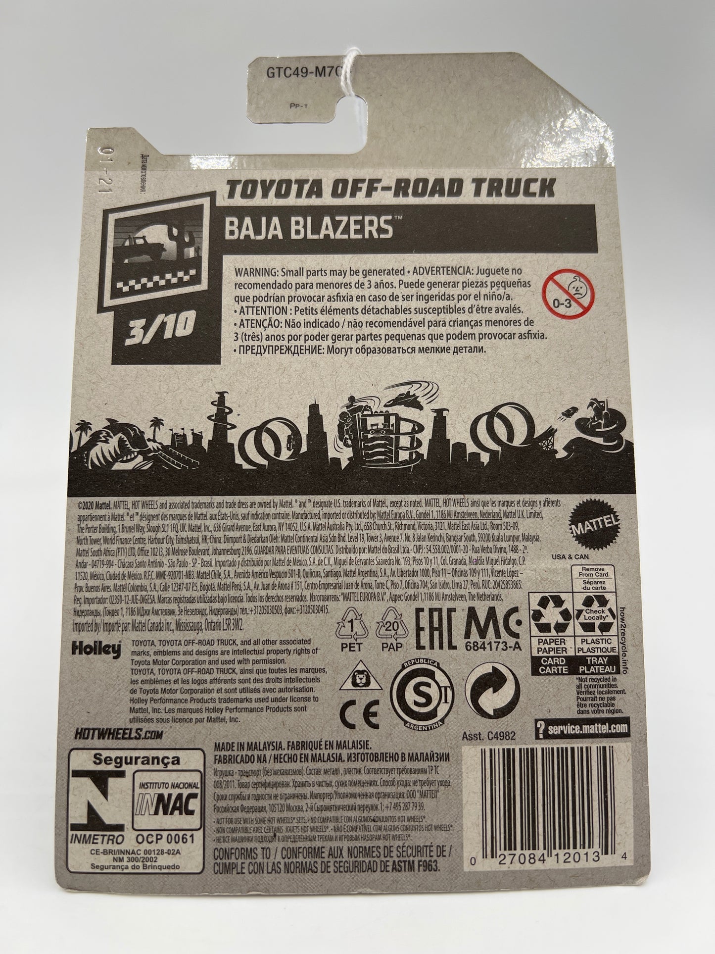 2021 Hot Wheels HW Baja Blazers #4 Toyota Off-Road Truck Red 95A