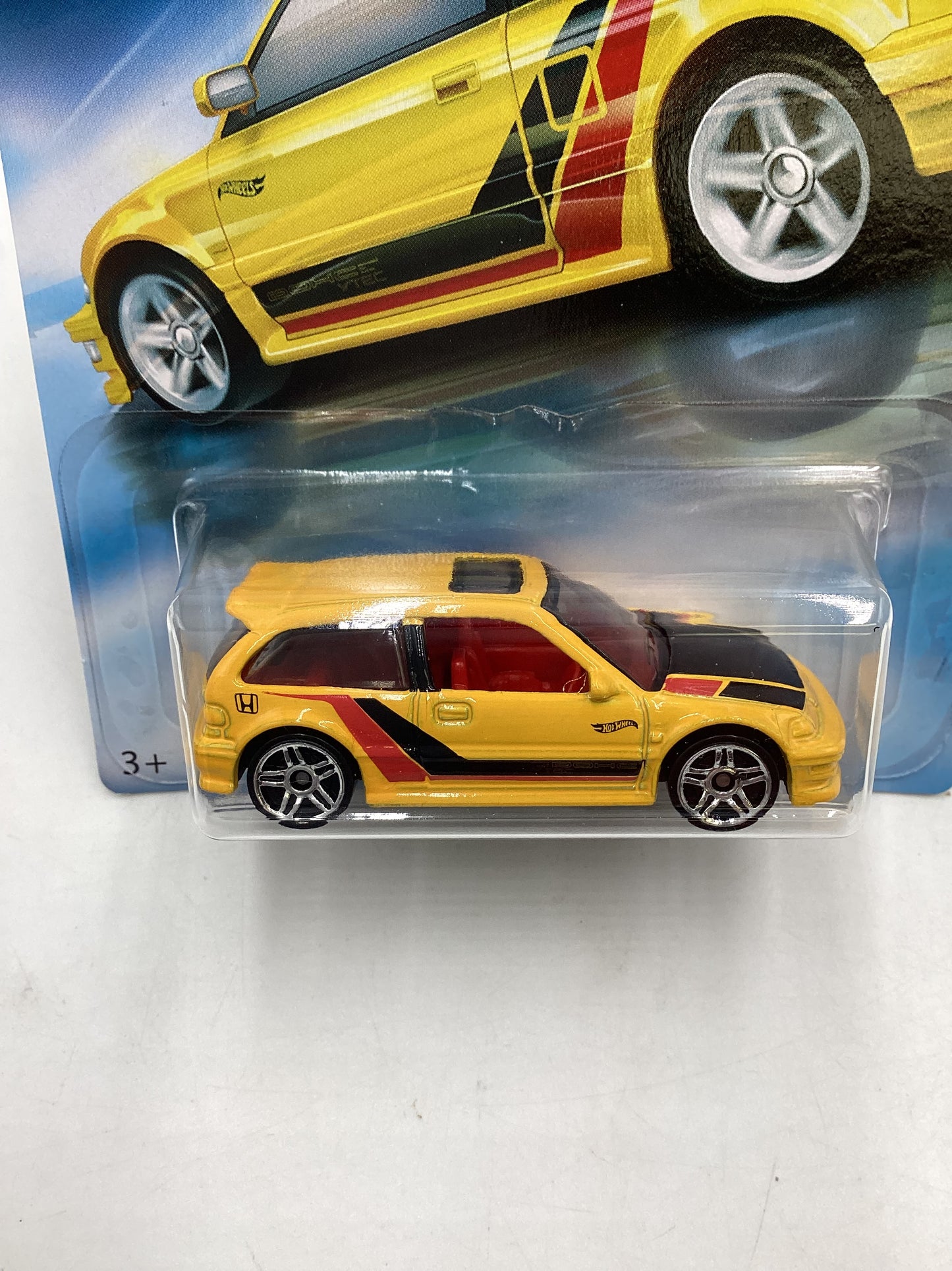 Hot wheels Honda series #2 90 Honda Civic EF Yellow 154G