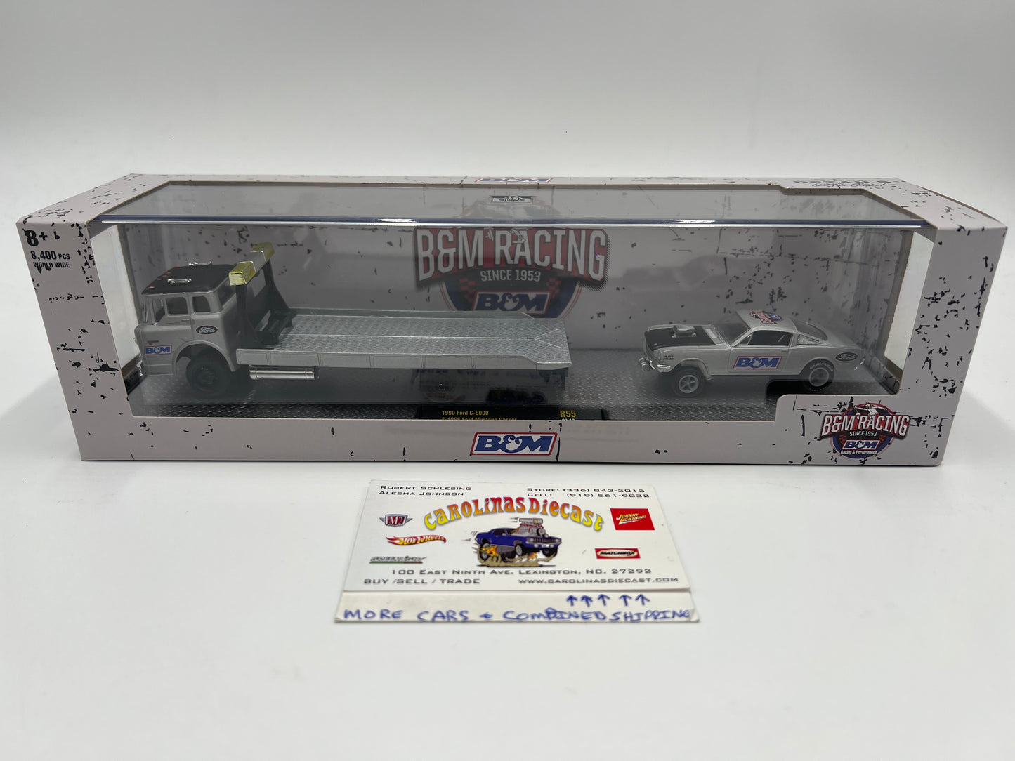 M2 Machines Auto Haulers B&M 1990 Ford C-8000 & 1966 Ford Mustang Gasser R55