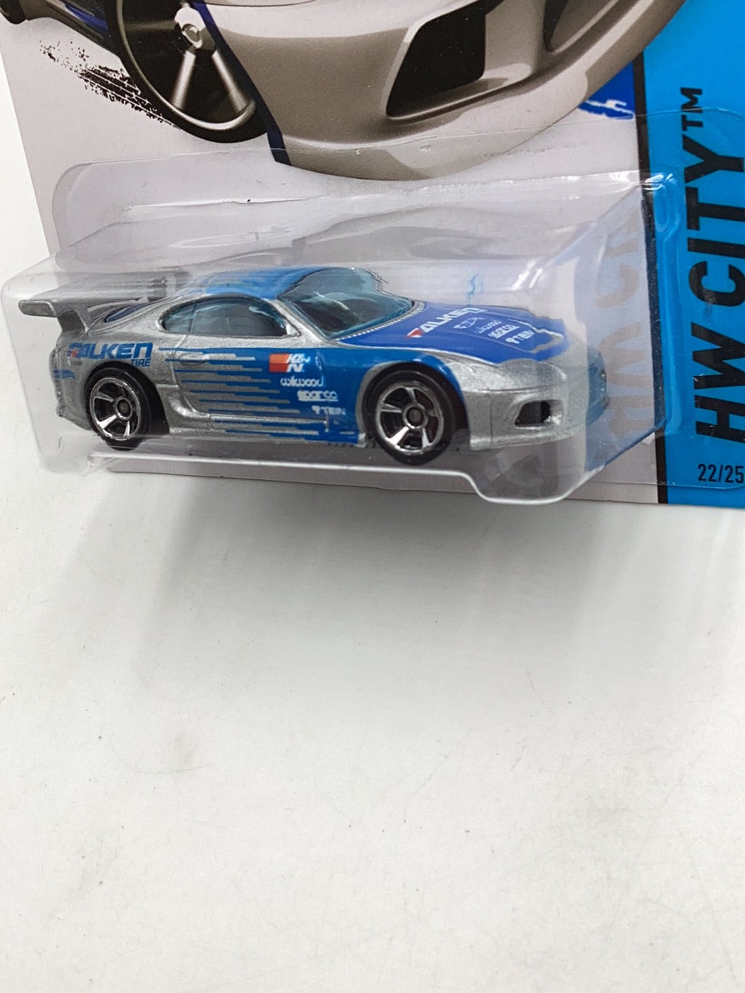 2015 Hot Wheels #22 Toyota Supra Kmart exclusive with protector