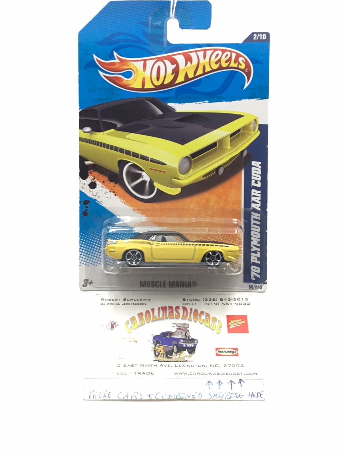 2011 Hot Wheels #80 70 Plymouth AAR Cuda V7