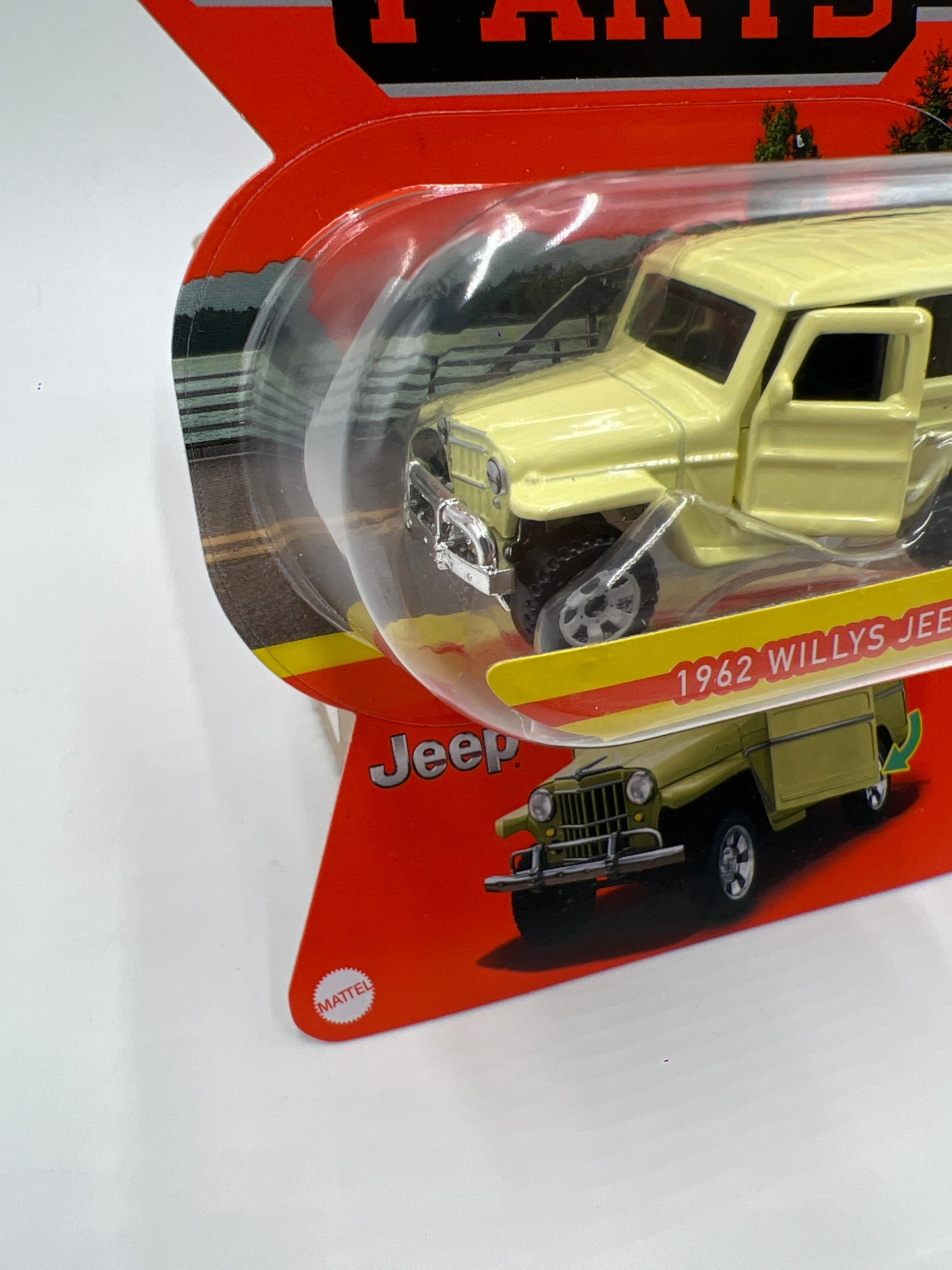 Matchbox Moving Parts #7 1962 Willys Jeep Wagon Yellow 162B