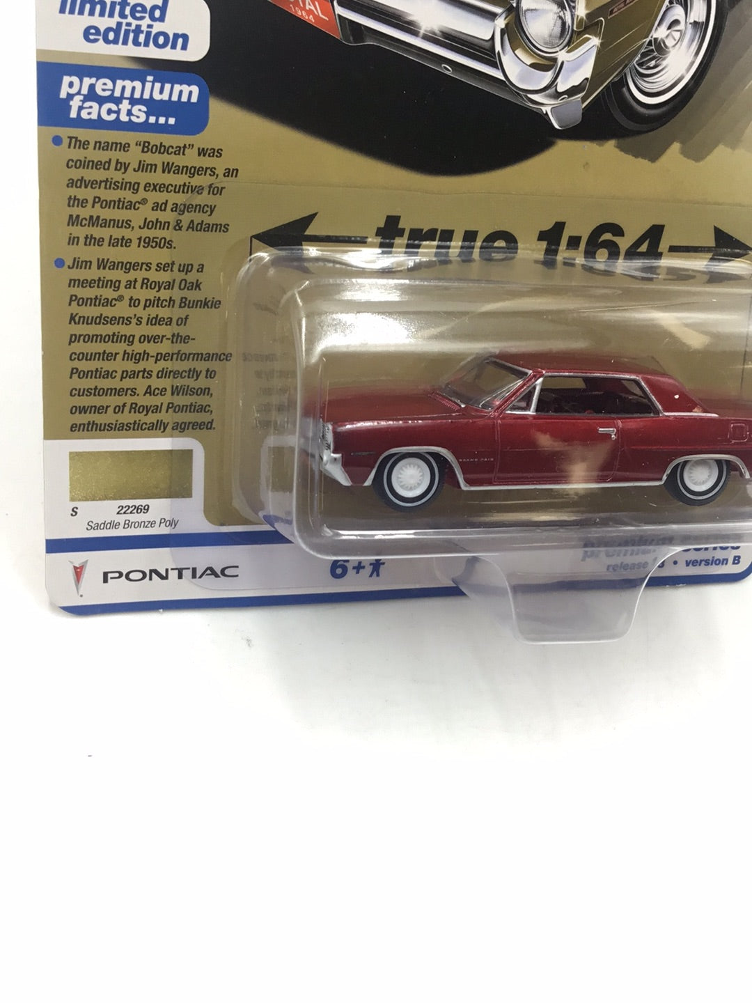 Auto world vintage muscle 1964 Pontiac Grand Prix Royal Bobcat version B Ultra Red Chase