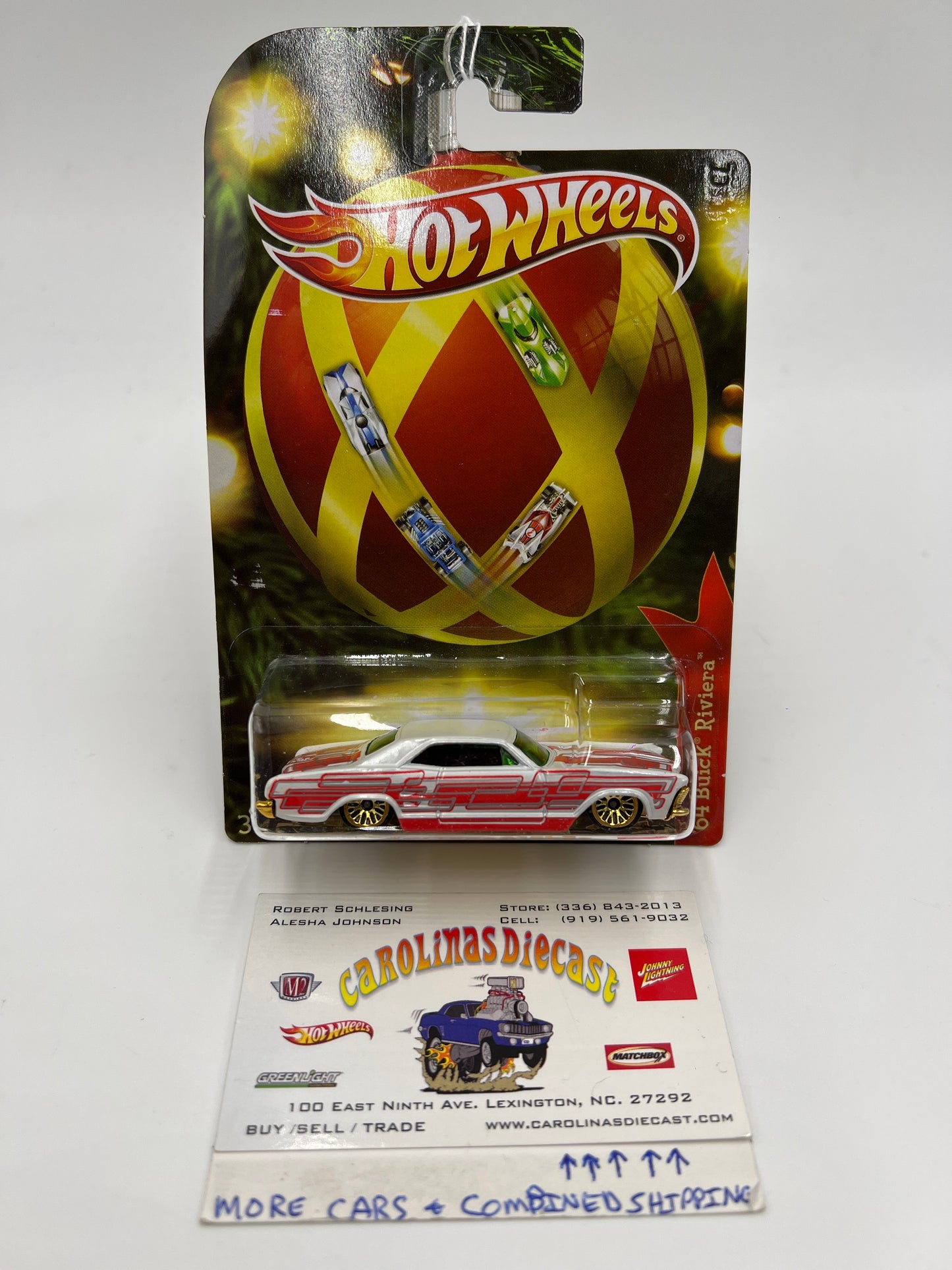 Hot Wheels Holiday Hot Rods 64 Buick Riviera White/Red 160O