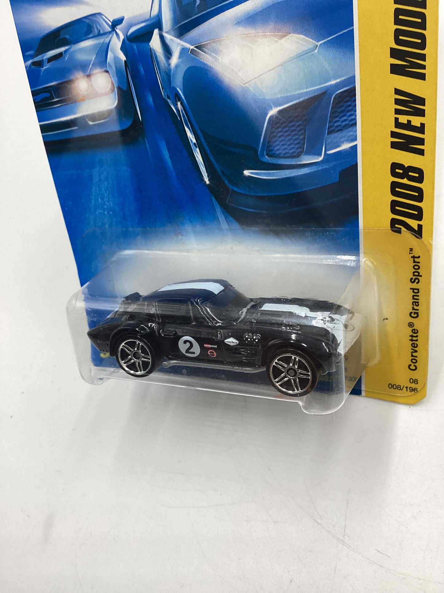 2008 Hot Wheels New Models #8 Corvette Grand Sport Black 1A