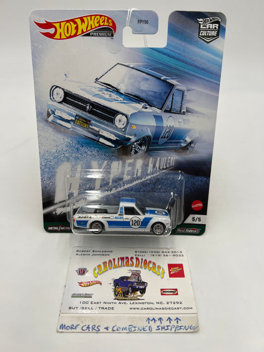 2021 Hot Wheels Hyper Haulers #5 75 Datsun Sunny Truck (B120) White 244C