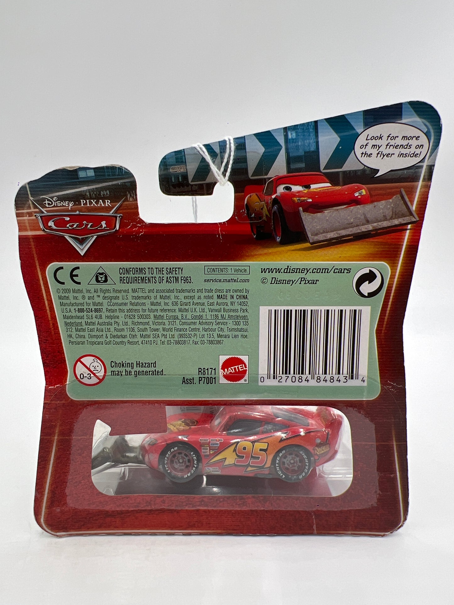 Disney Pixar Cars #123 Lightning McQueen With Shovel 137E